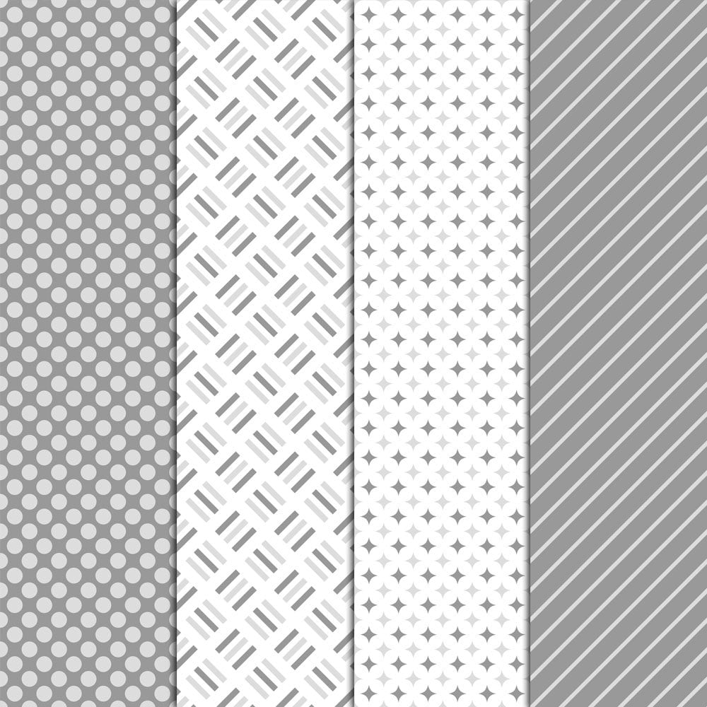 Grey Patterns, 20 Digital Papers 12“x12“pattern File PAT Included,  Seamless, Scrapbooking Paper, Commercial Use INSTANT DOWNLOAD - Etsy, image size:1000x1000