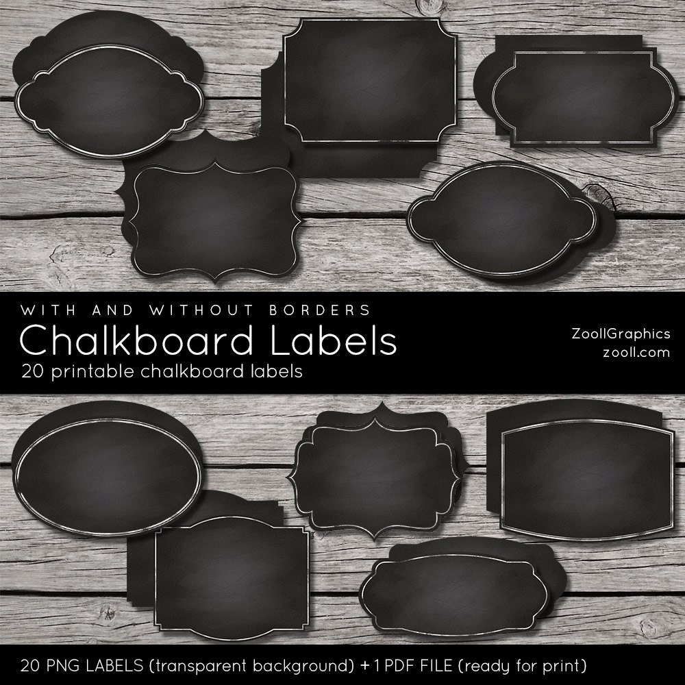 Table Labels, Frame Small, Chalkboard Labels, Kitchen Labels