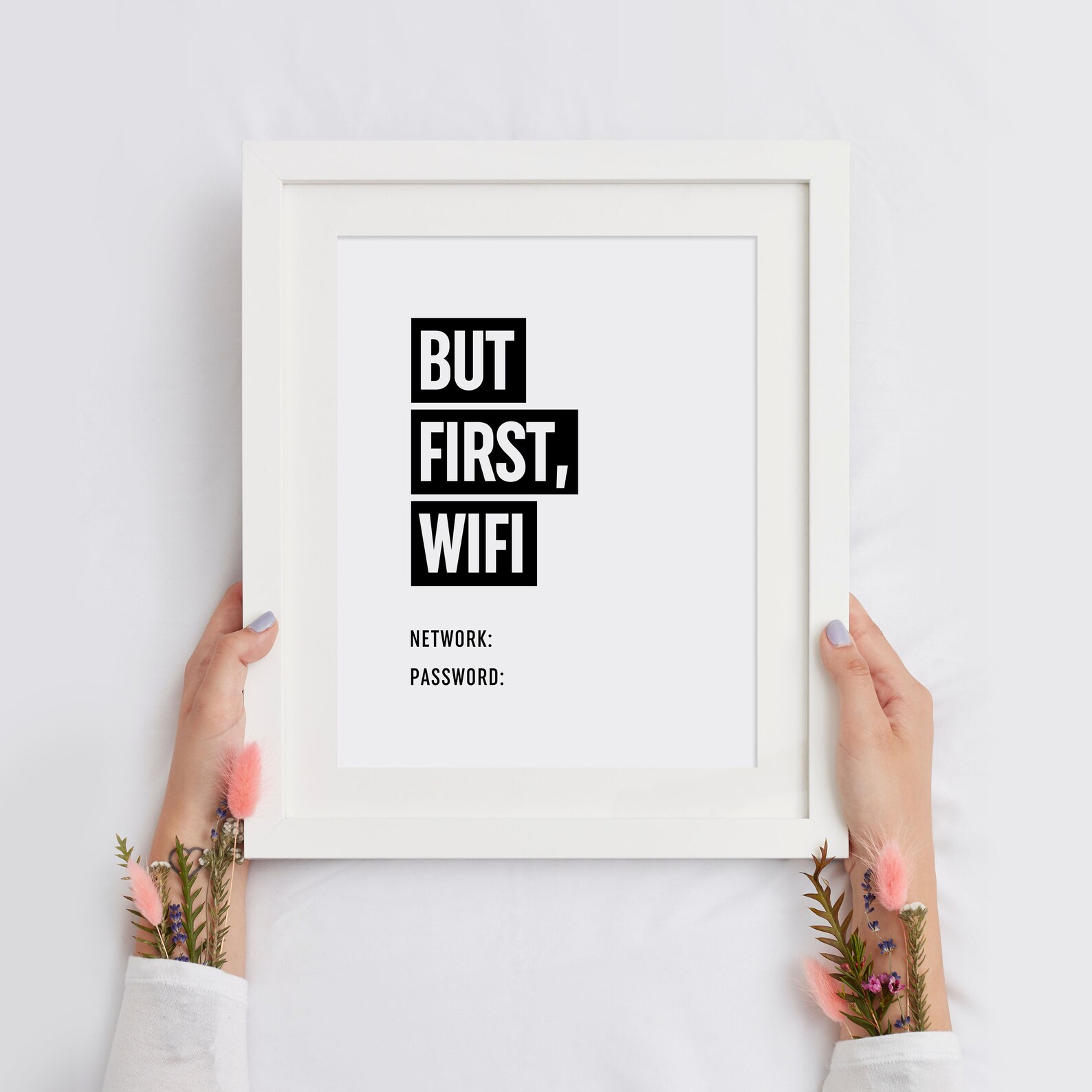 But First Wifi Printable Art Printable Wifi Password Sign - Etsy
