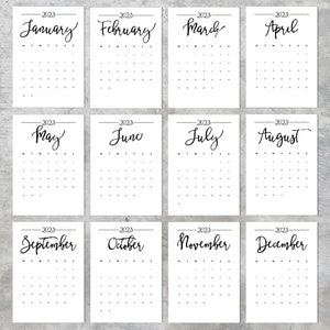 Calendar 2023 A4 Printable Monday Week Start Stationery - Etsy