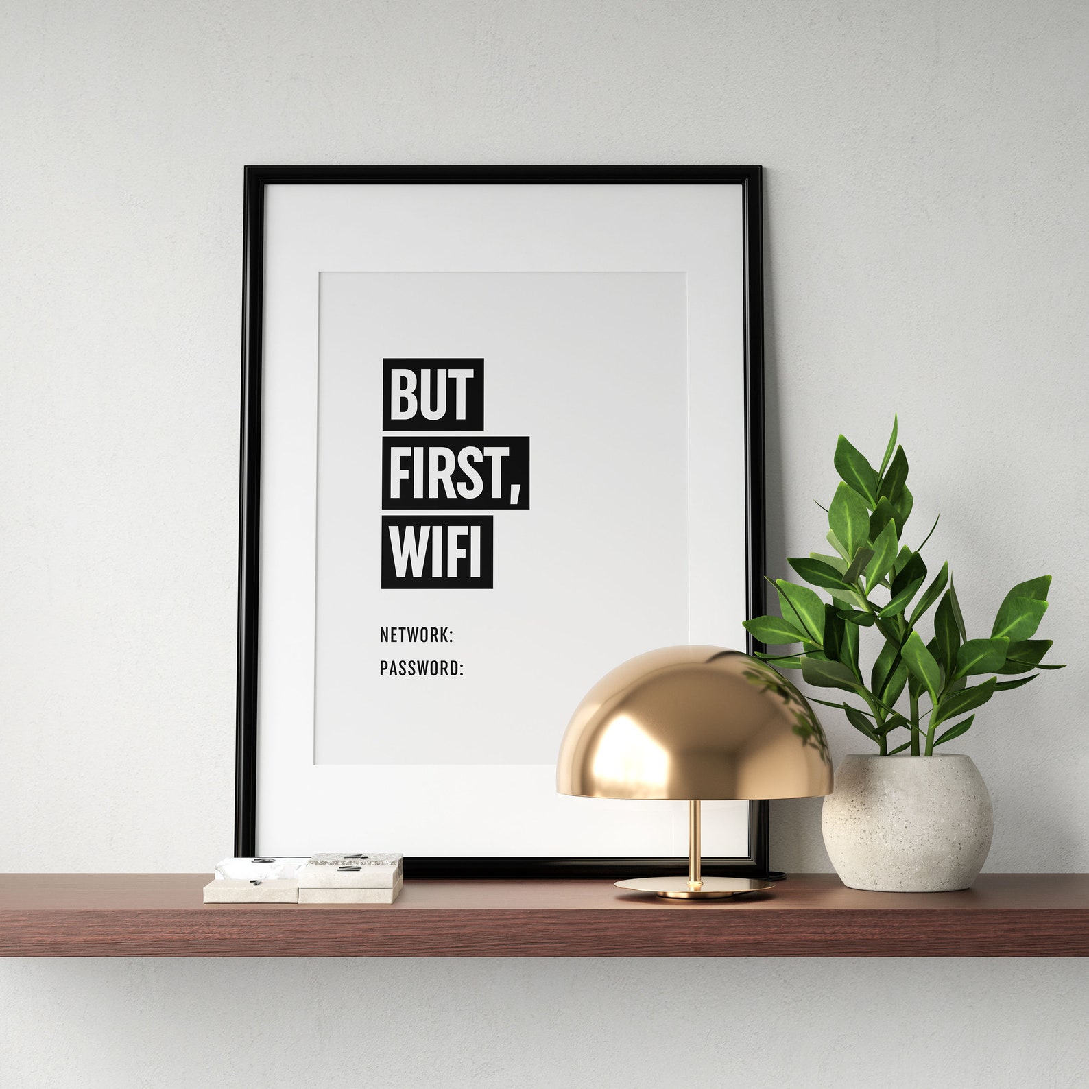 But First Wifi Printable Art Printable Wifi Password Sign - Etsy