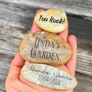 Personalized Laser Engraved River Rocks, Engraved Quartz, Gift for ...