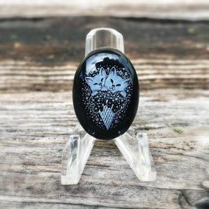Black onyx cabochons for jewelry and wire wrapping, cat cabochons, cat jewelry, cat pendant, engraved stones