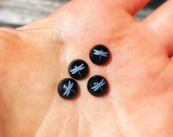 Dragonfly cabochons, dragonfly jewelry, dragonfly pendants, onyx cabochons, engraved cabochons, engraved stones, polished crystals