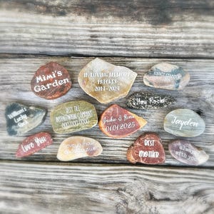 SECONDS Personalized laser engraved river rocks, custom love sayings, gift for couples, message rocks, personalized messages