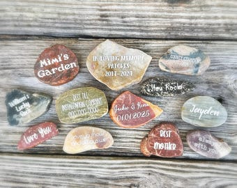 SECONDS Personalized laser engraved river rocks, custom love sayings, gift for couples, message rocks, personalized messages