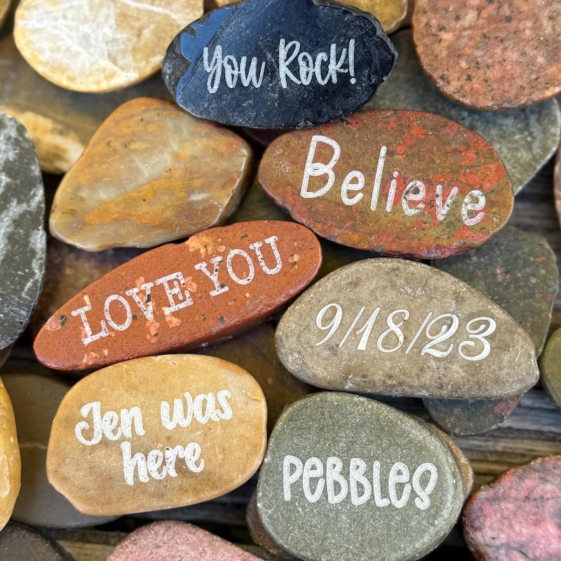 Large Engraved Rocks Engraved Pebble - Etsy