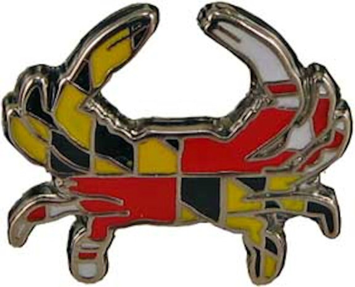 Maryland Flag Crab Lapel Pin hat pin Etsy
