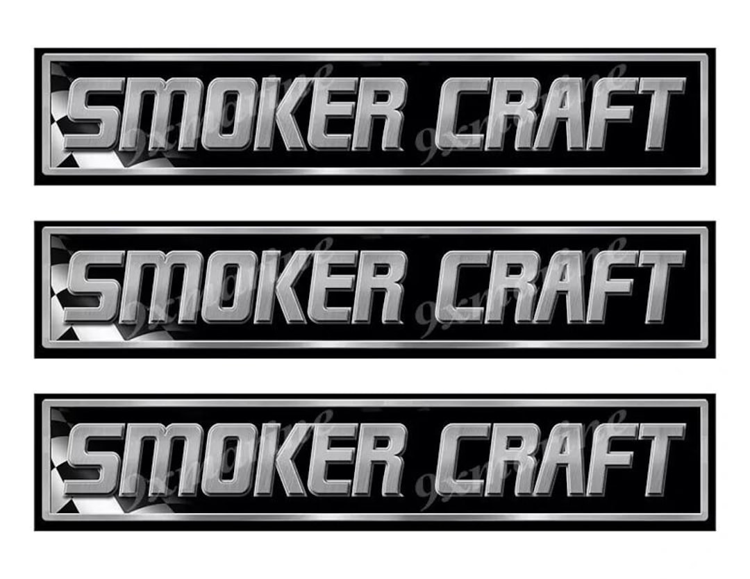 Smoke Machine Decals Smoker Craft Classic Racing Vinyl Decal Boat Stickers 3 Pc Set, 10