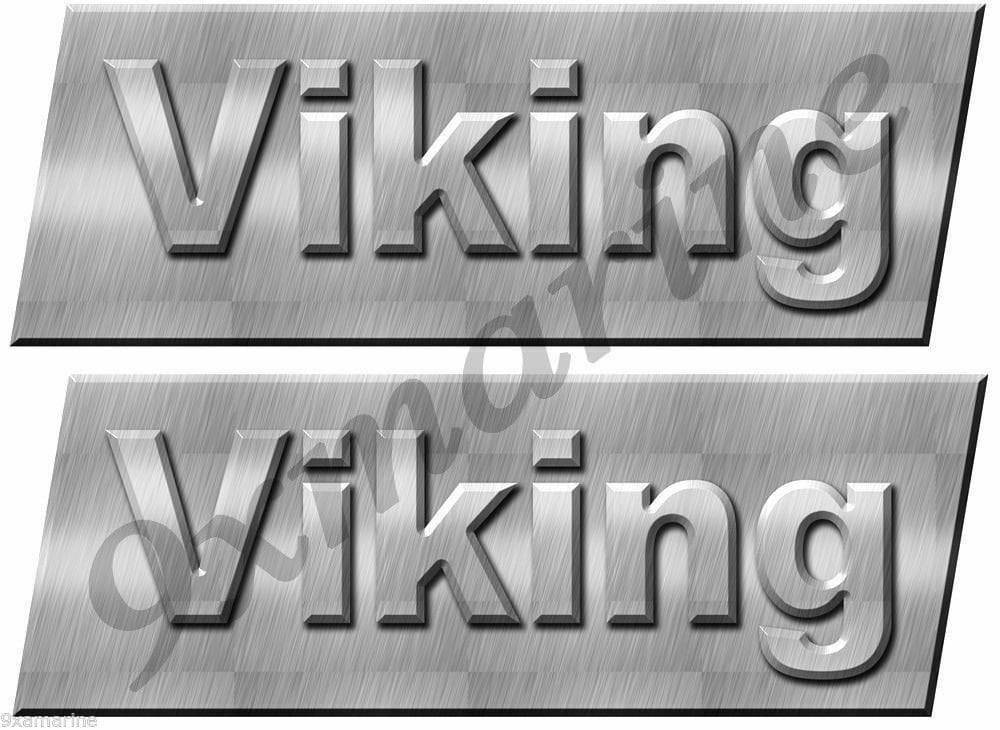 Two Viking Yacht Bridge Custom Stickers 10x3 on 