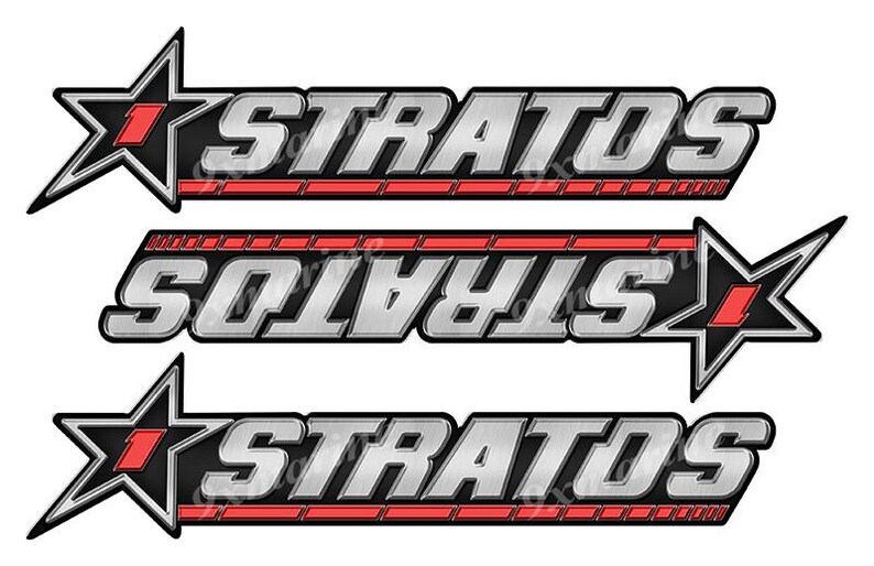 3 pegatinas grandes para barcos Stratos, réplica de diseño original imagen 1