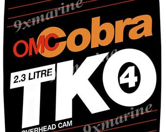 Omc cobra flame arrestor sticker tko 2.3 litre