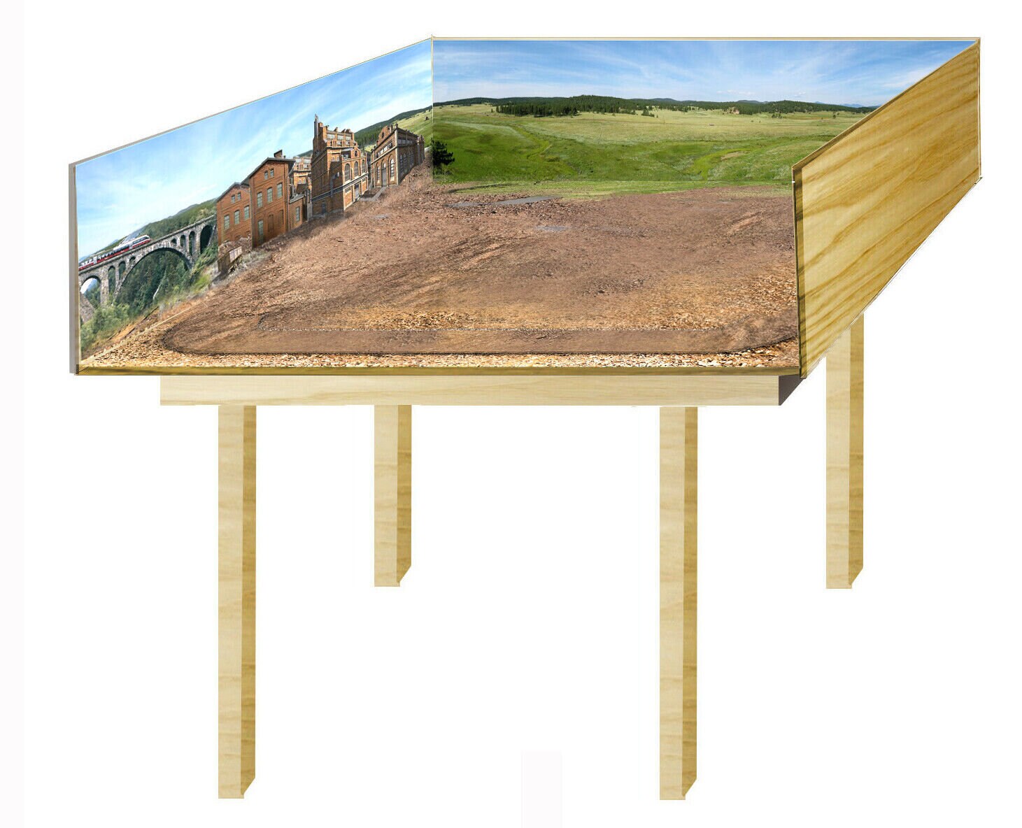 N Scale 2'x3' Layout Background-printed on Canvas Industrial - Etsy