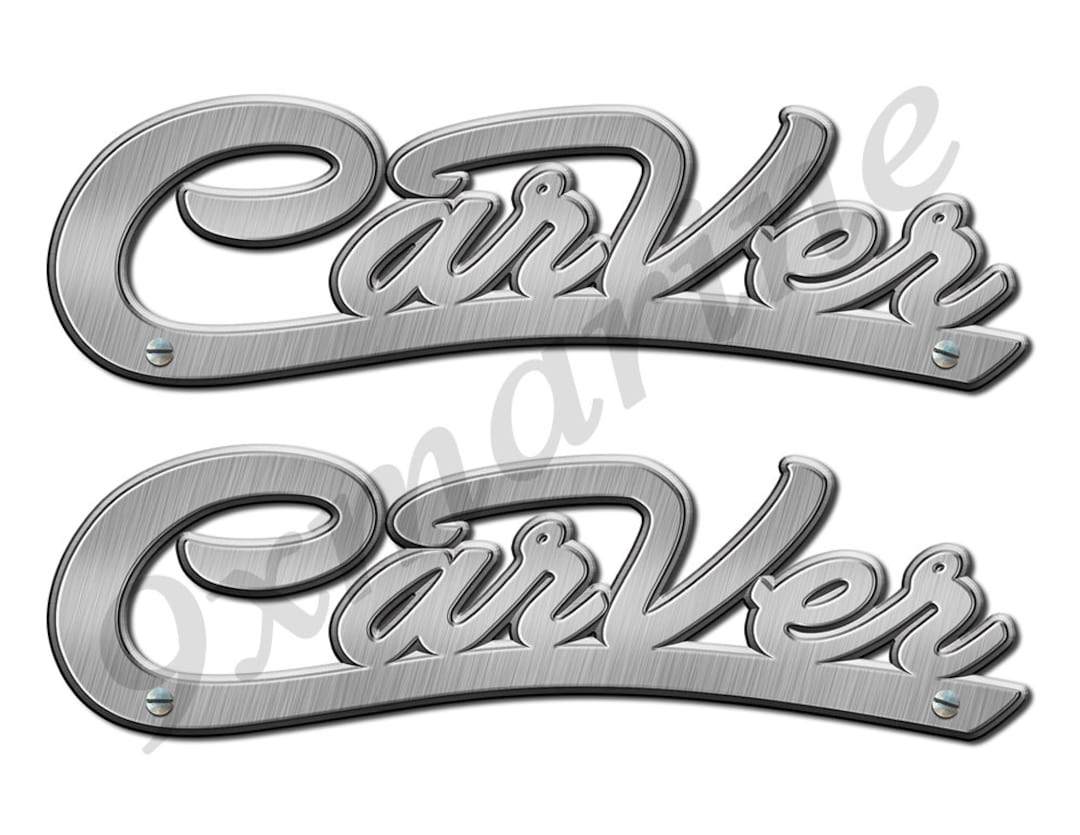 Carver Boat Stickers Brushed Metal Look 10 Long on Etsy