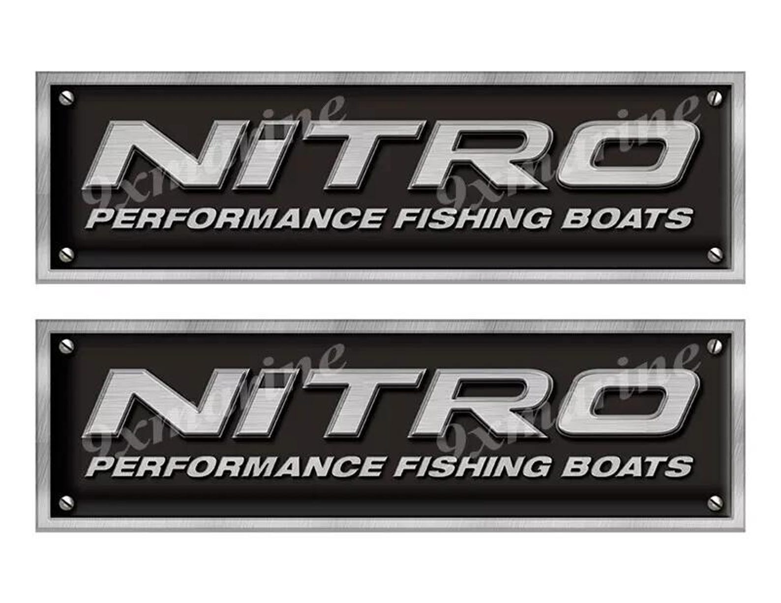 Nitro Racing Sticker Nitro Classic Name Plate Vinyl Decal Boat Stickers 2 Pc Set, 10