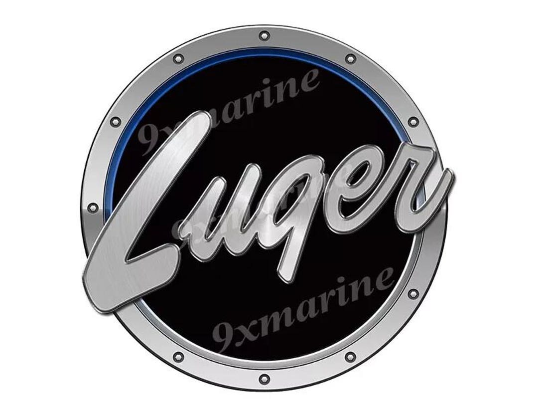 Luger Sticker Luger Black Porthole Round Vinyl Decal Boat Sticker, 7.5