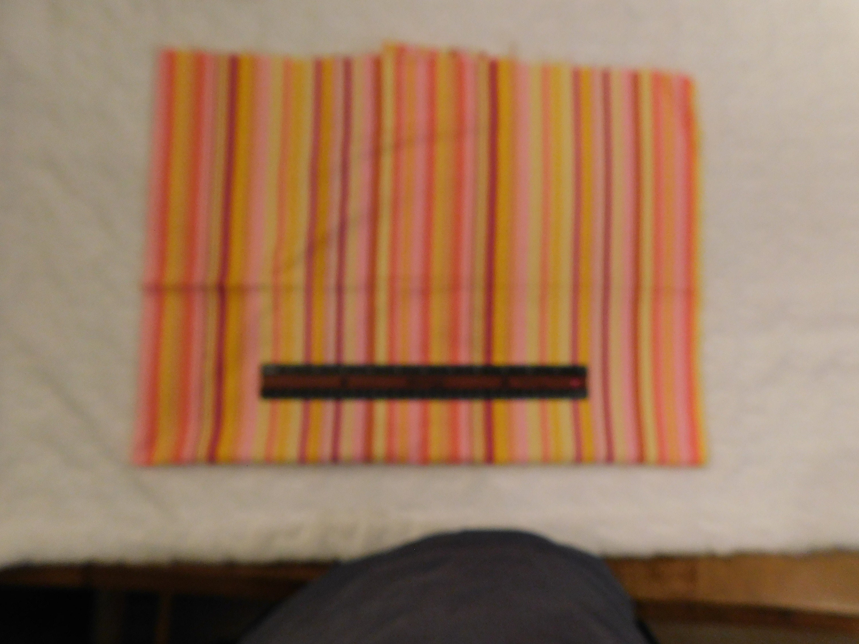 Destash- Bright Stripe Cotton Remnant w/ Pink and Orange (E-148)