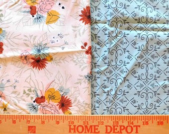 Destash- 2 Pieces of Coordinating Fabric Remnants (G-318)