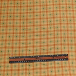 Destash- 1 Yard Of Tan Plaid Cotton Quilting Fabric (E-094)