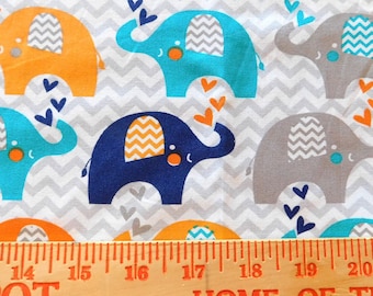 Destash- Over Half A Yard of Elephant Print Cotton Fabric (G-330)