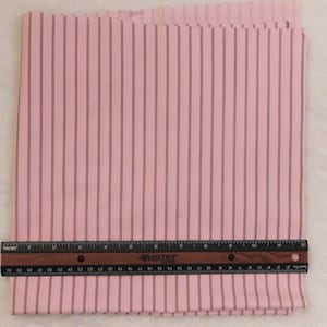 Destash- 2 Pieces of Pink Pinstripe Cotton Fabric - Part has been washed (E-115)