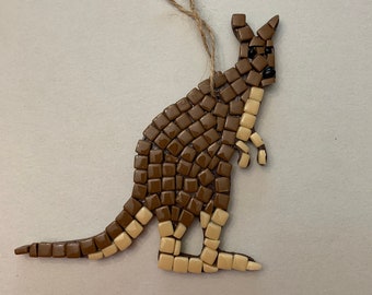 Kit de manualidades de canguro en mosaico, actividad artística para niños