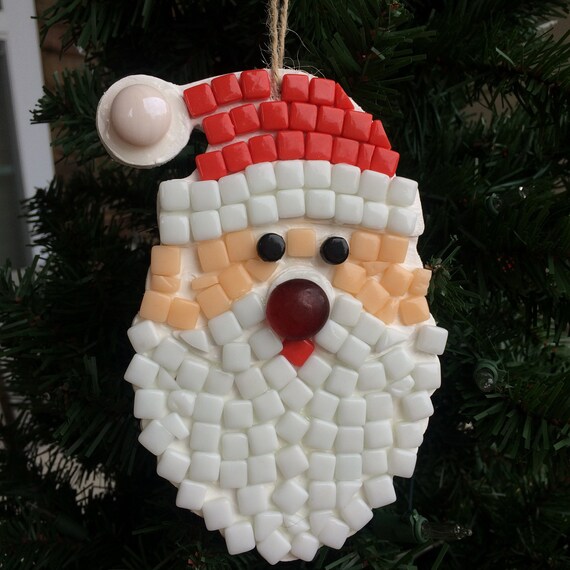 Download Santa Mosaic Ornament Kit Christmas Craft Kit Diy Ornament Etsy PSD Mockup Templates