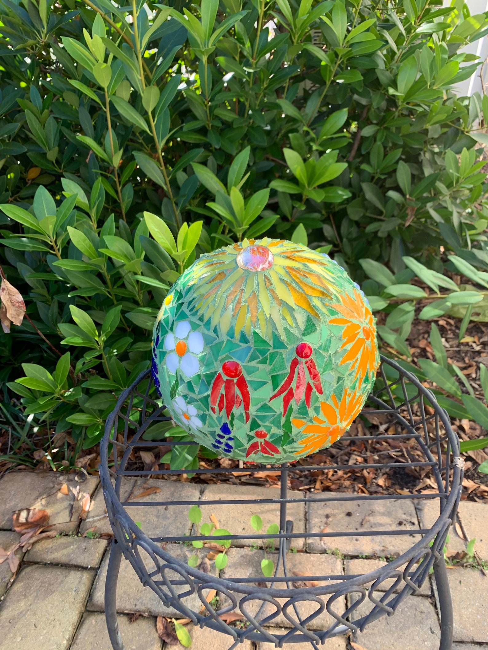 Mosaic Gazing Ball Garden Ball Garden Art Gazing Ball Etsy