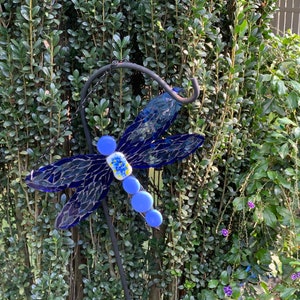 Dragonfly suncatcher large, stained glass dragon fly, mosaic dragonfly, dragonfly lovers gift, dragonfly glass