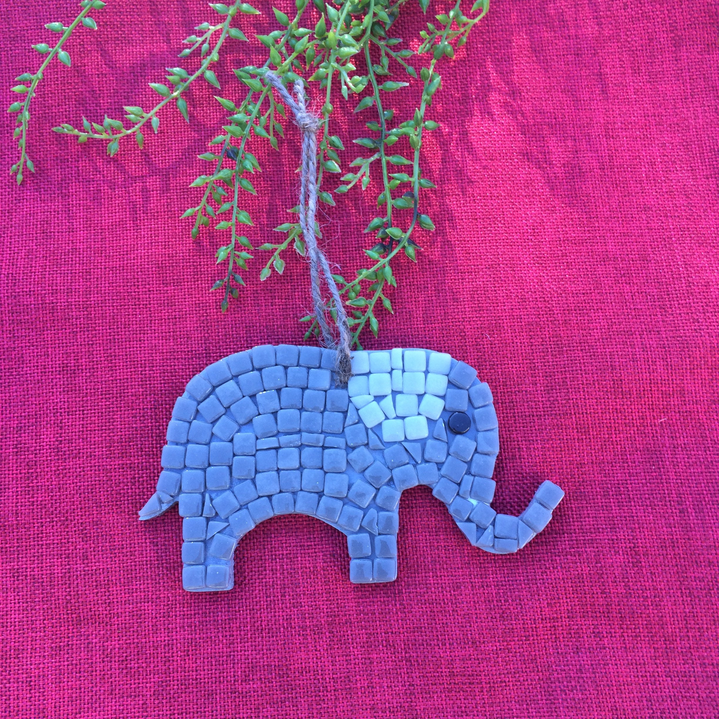 【elephant.m】ガラスナギット Elephant Mosaic Craft Kit, Kids Art Activity - Etsy