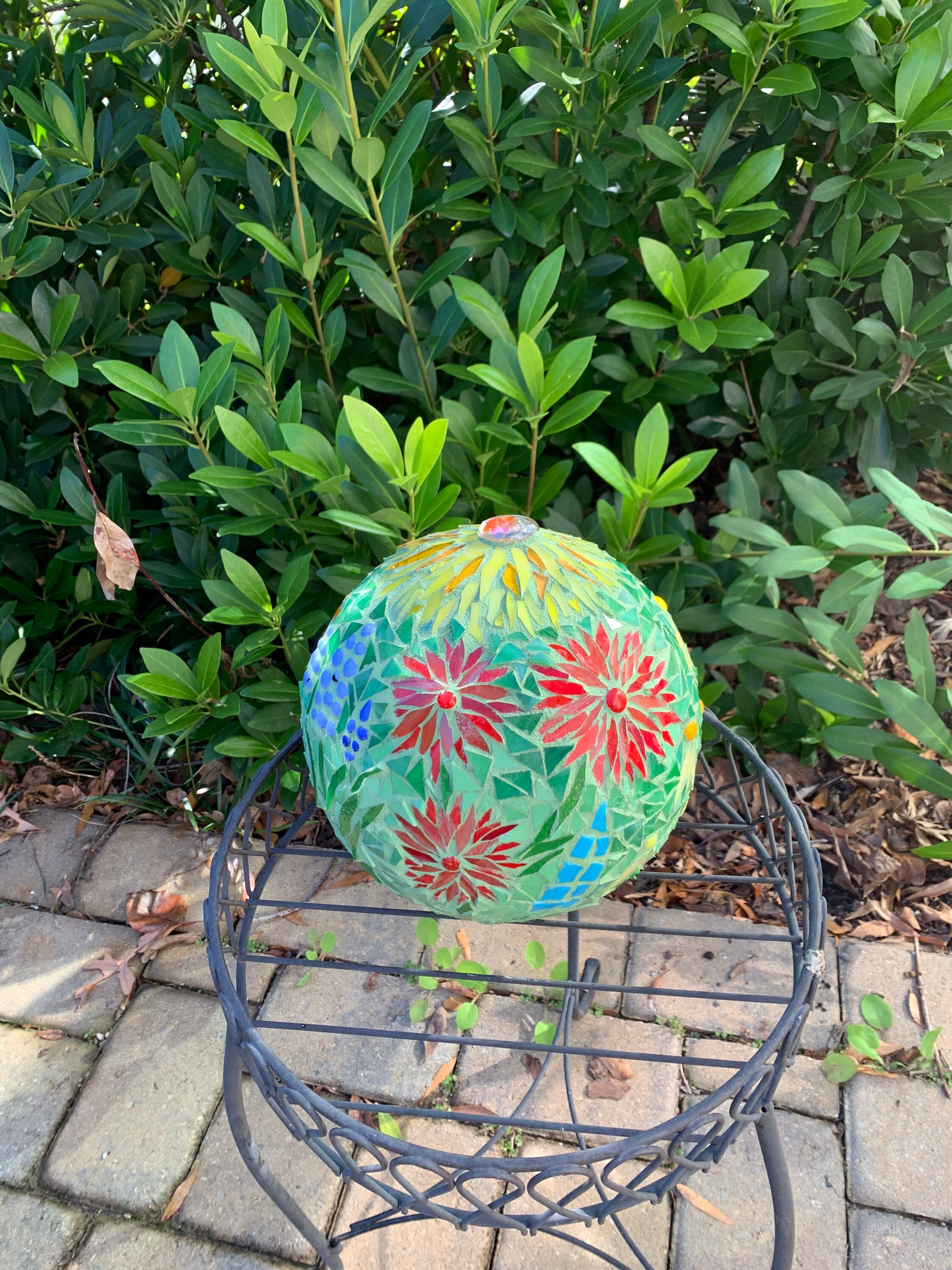 Mosaic Gazing Ball Garden Ball Garden Art Gazing Ball Etsy Australia