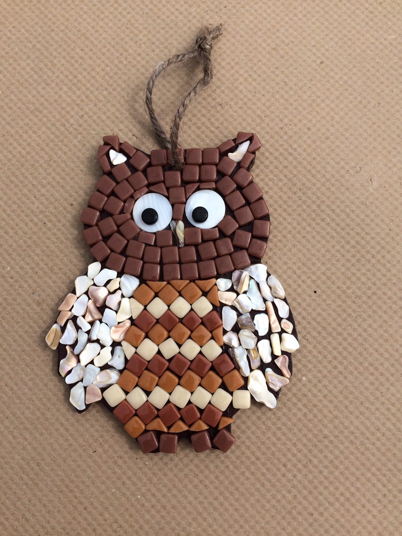 Owl Mosaic Art Kit Kids Art Kit DIY Art Kit Etsy