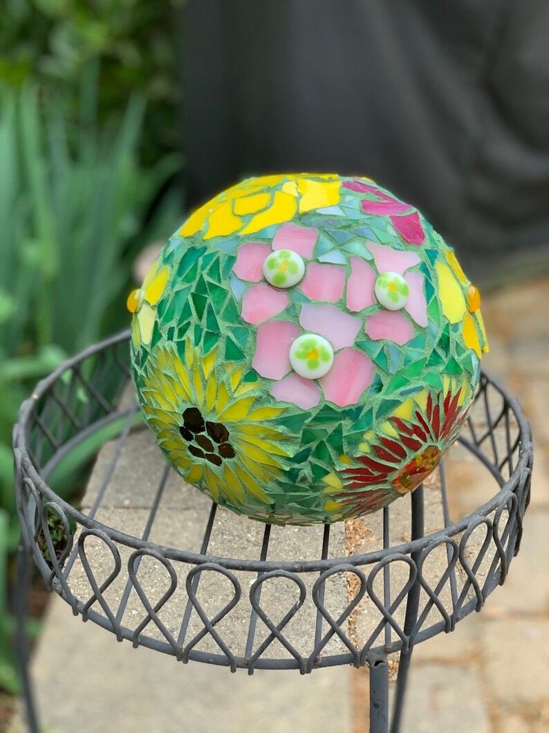 Mosaic Gazing Ball Garden Ball Garden Art Gazing Ball Etsy