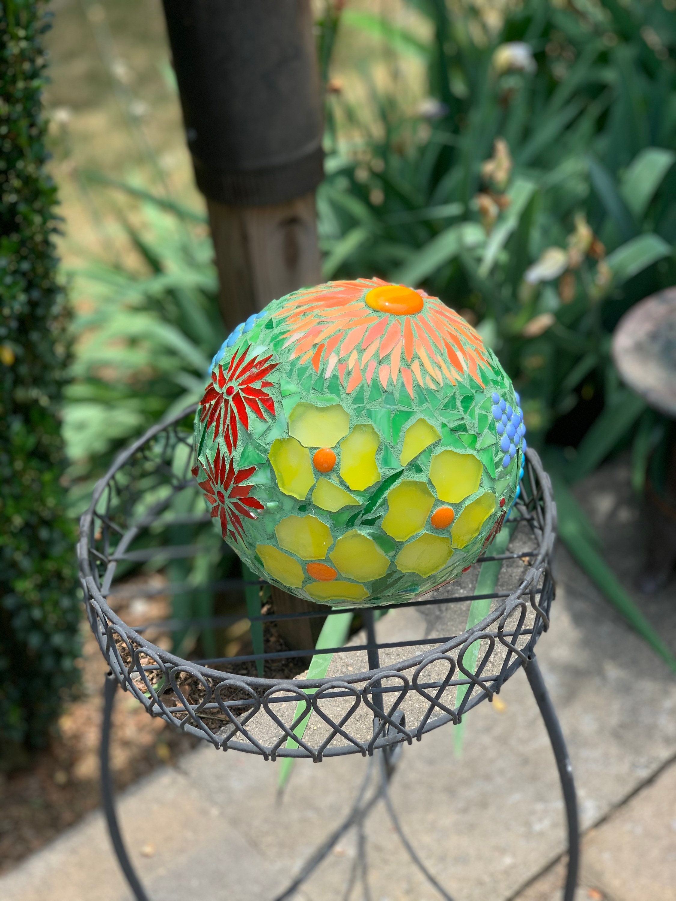 Lead Ball on Socle - New England Garden Company