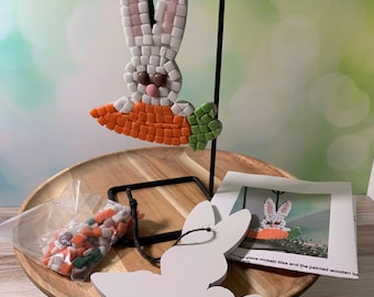 Mosaic Easter Bunny kit, DIY Easter Bunny kit, Kids Easter Craft