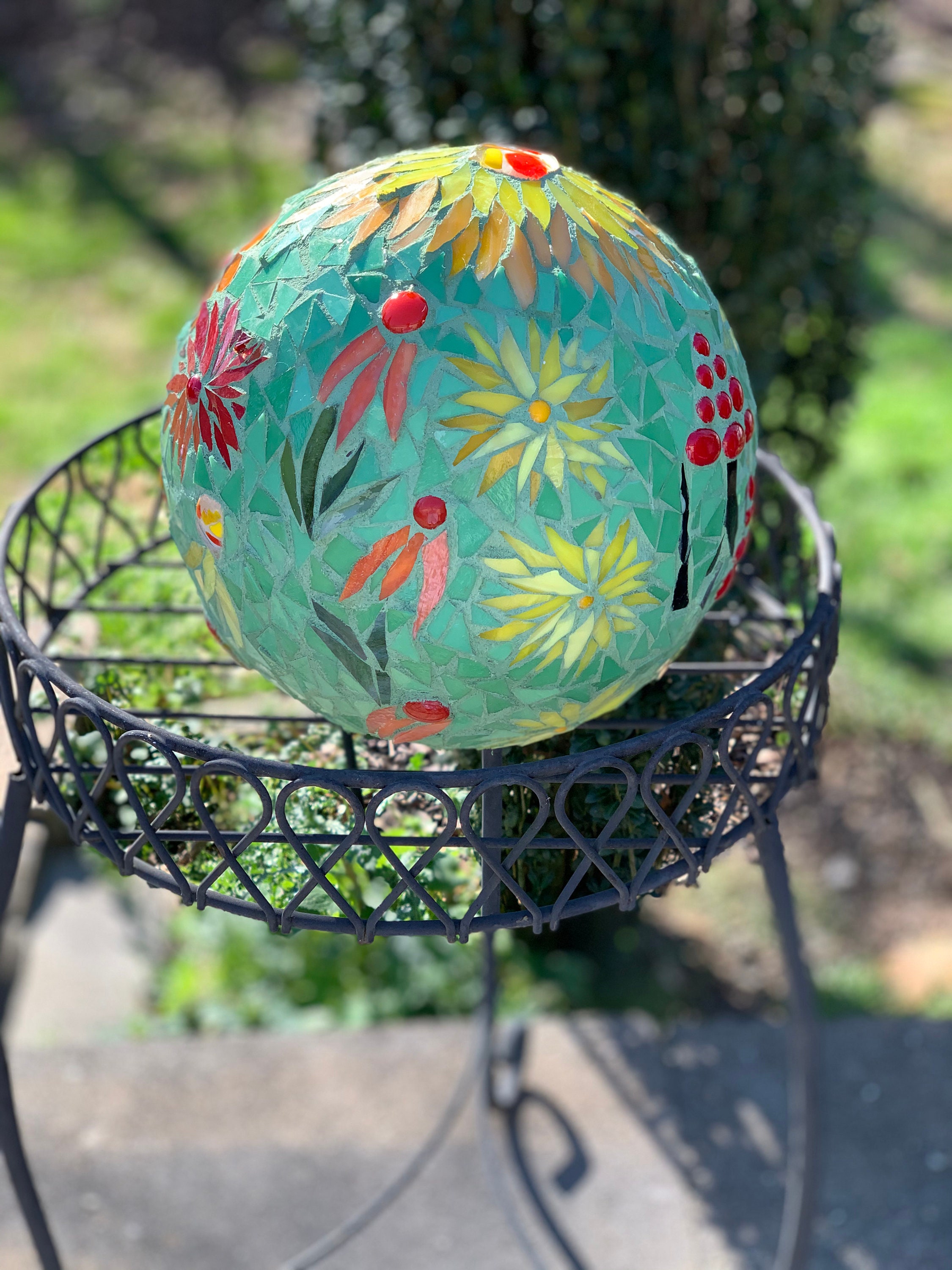 Mosaic Gazing Ball Garden Ball Garden Art Gazing Ball Etsy