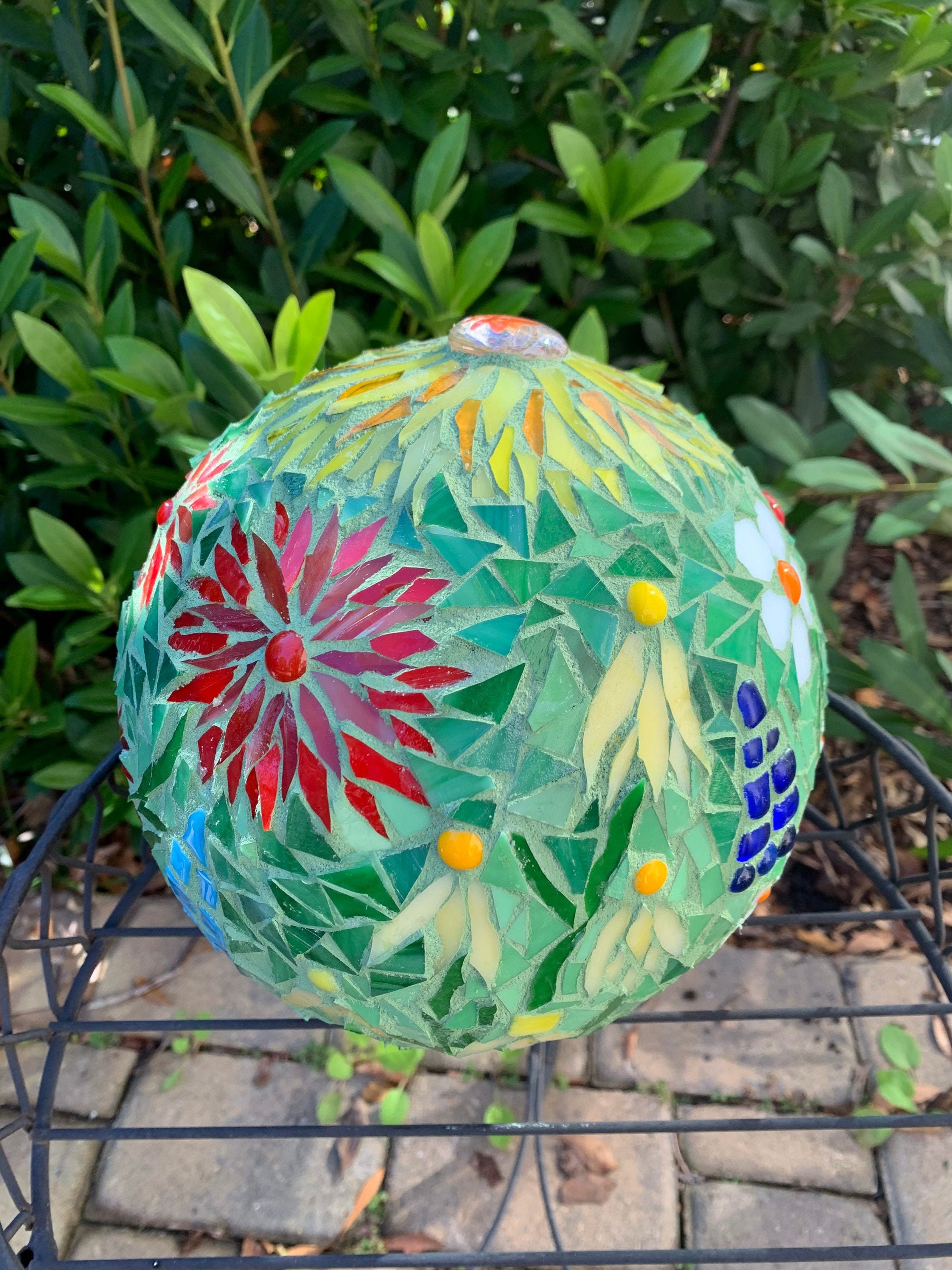Mosaic Gazing Ball Garden Ball Garden Art Gazing Ball Etsy