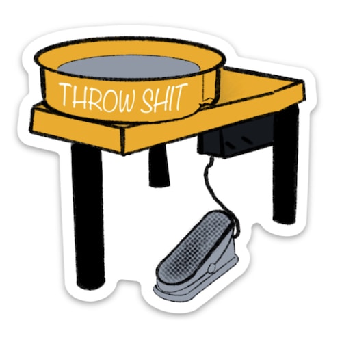 Pottery Wheel Vinyl Sticker Etsy