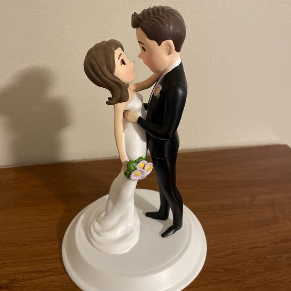 Unique and Funny Fishing Wedding Cake Toppers Bride and Groom
