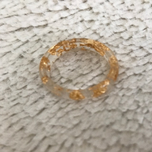 Golden flake ring Eco resin ring Meditation ring Everyday wear ring Ban ring Wide everyday ring sister rings minimalist band ring