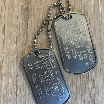 James Bucky Barnes & Steven Rogers Military Dog Tags, Cosply Costume ...