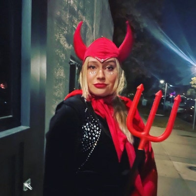 Devil Hood Red Devil Hood Vintage Devil Hood Devil - Etsy