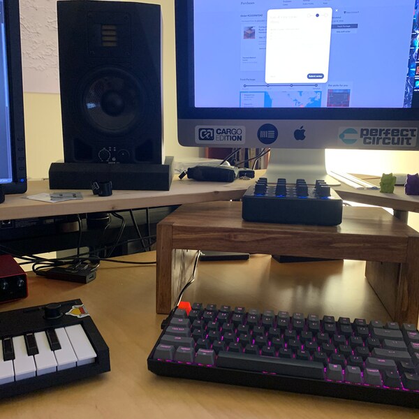 Mission Oak Style TV Riser Stand in Cherry Finish Arts and Craft ...