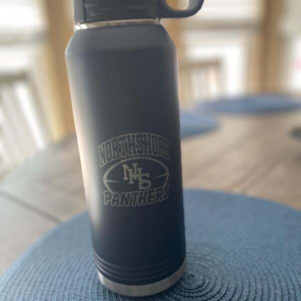 Personalized Laser Engraved Water Bottle With Custom Logo Name Text ...