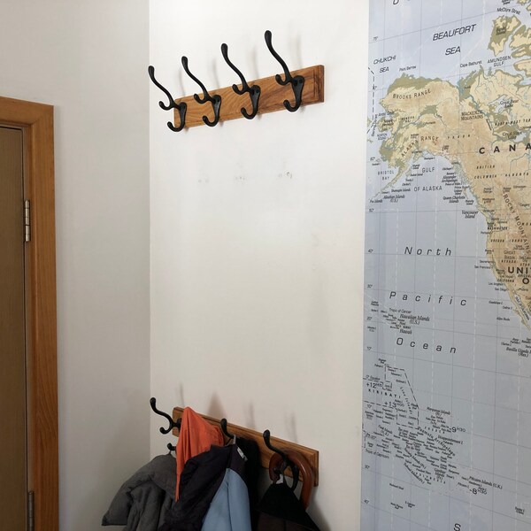 thumbnail image 2 of 20-Pack Raw Cast Iron Coat Hooks – Farmhouse Style Wall Mounted Hooks For Entryway, Hall Tree, Key Storage (Midwest Craft House) 2 of 3