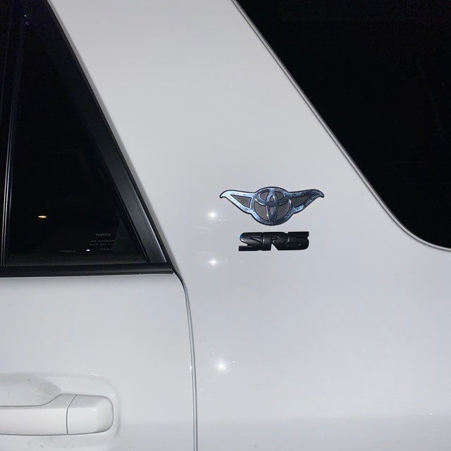 SW Toyoda Plastic Auto Emblem silver5.75 X 2.25 EF-EMB-P-00067 