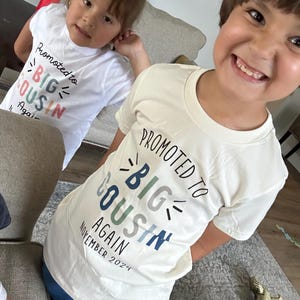 Vintage Cousin Shirts for Kids, Promoted to Big Cousin Natural Tee ...