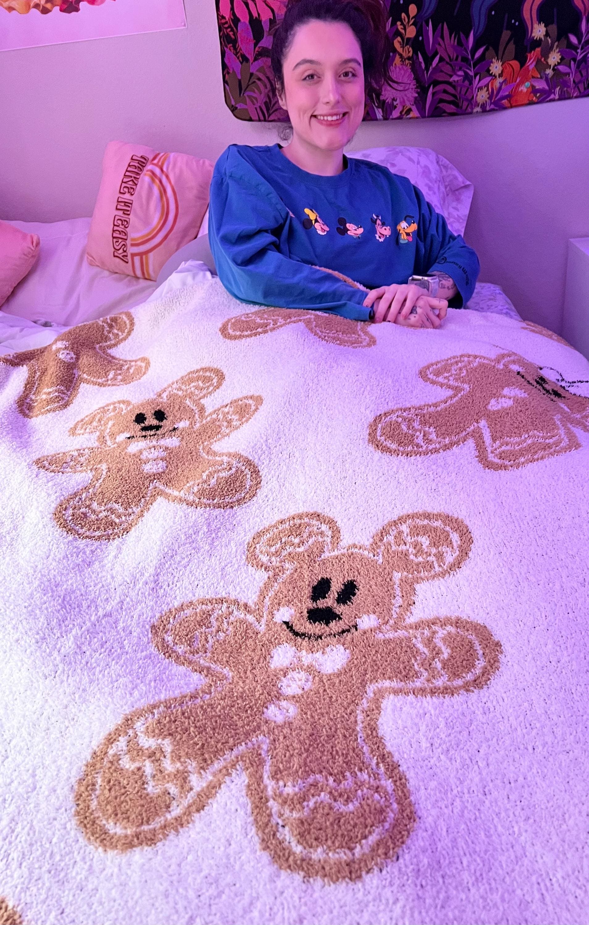 Ready To Ship: Magic Dreams Christmas Gingerbread Mouse Fuzzy Blanket | Holiday Soft Cozy Winter Throw | 60x70 | 100% Polyester Microfiber