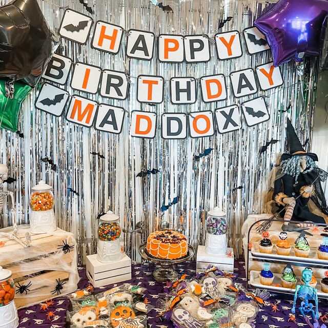 Décoration Anniversaire Halloween – Kit 47 Pièces, Banderole, Guirlandes, Boules, Fanions - 3