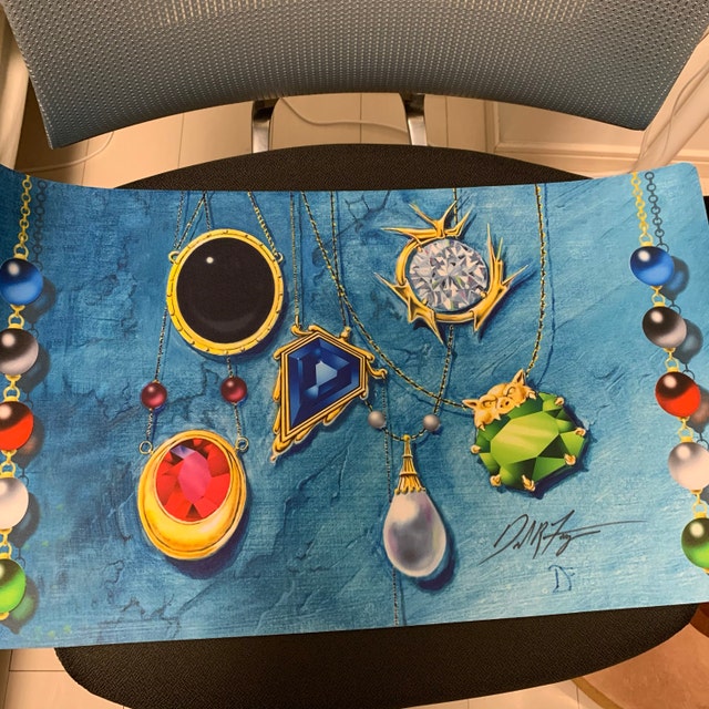 Jester's Cap Play Mat Signed by Dan Frazier MTG Magic the